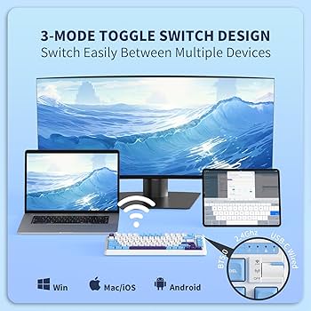 KZZI K75 Lite 75% Wireless Mechanical Keyboard, Gasket Mount